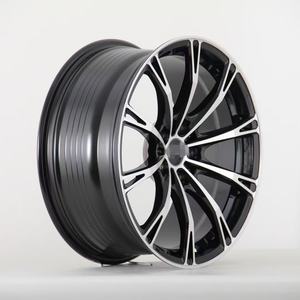 Jantes de voiture en alliage d'aluminium de 18, 19 et 20 pouces avec bordure usinée noir brillant 5X112PCD pour modèles AUDI A3 A4 A5 A7 VW - Product Image 3