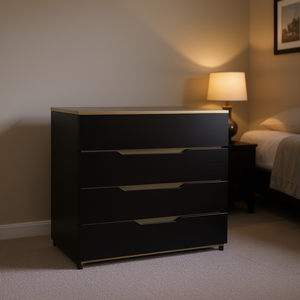 Comò a Quattro Cassetti in Legno, Design Moderno, Arredamento Camera da Letto, Comodino Indipendente con Ampio Ripiano - Product Image 2