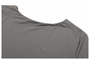 Femmes <span class=keywords><strong>col</strong></span> rond <span class=keywords><strong>col</strong></span> <span class=keywords><strong>bateau</strong></span> haut court à manches longues t-shirt écologique coupe régulière haut court - Product Image 5