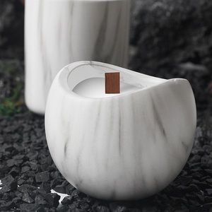 Bougie d'intérieur en béton, style moderne créatif, robuste pour la fabrication artisanale de bougies - Product Image 3