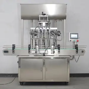 Servo system cosmetic lotion raw materials filler/chemical food sticky liquid substance filling machine with PLC control system