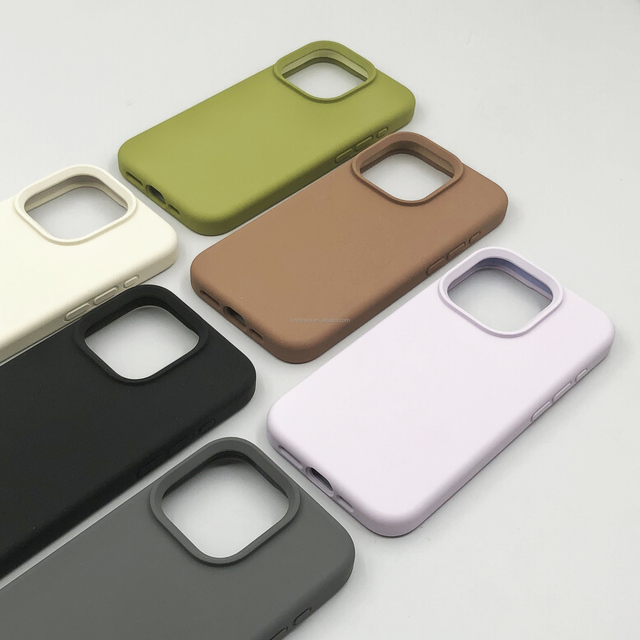 Customized Logo Anti-stain Real Silicone Mobile Phone Cases Full Covered Soft Microfiber Cloth Case for 15 Pro 14 Plus 13 Pro
