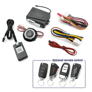 Immobilizer mobil universal, satu arah remote control tombol tekan nyala mati mesin sistem masuk tanpa kunci alarm mobil Cerdas