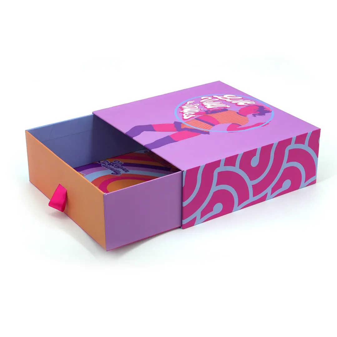 Harte starre luxuriöse verschiebbare Versandschubladenbox einzigartige große matte Laminations-Schmuckschatullen aus kundenspezifischem Kraftkarton Verpackung