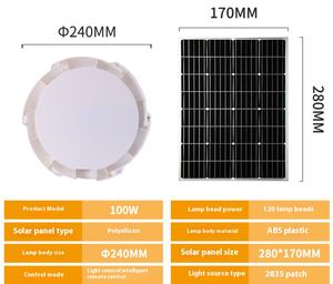 Approvisionnement d'usine prix fascinant lampe durable panneau extérieur alimenté plafonnier solaire économe en énergie pour la maison - Product Image 5