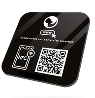 Autocollant NFC Google Review, plaque NFC personnalisée avec code QR, puce NFC programmable, carte de révision par contact
