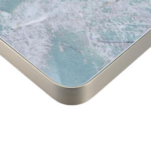 Sobremesa de cerámica de color verde Premium Lifepursue con borde cepillado de acero inoxidable - Product Image 5