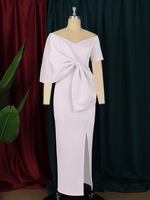 Robes d'anniversaire femmes dame élégante fête luxueuse hors épaule robes de soirée 2024 dames dîner robe moulante