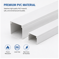 Système de gestion des câbles mural minimaliste en PVC blanc, peignable, pour câbles TV et bureau