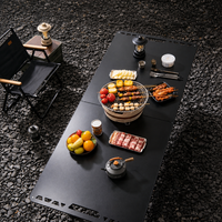 Table pliante multifonctionnelle à hauteur réglable en acier au carbone pour le camping en plein air, livraison directe d'usine