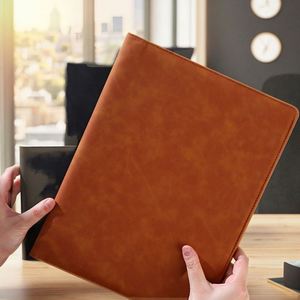 Quick Ship Promotional Portable Executive Pu Leather A4 <b>Portfolio</b> <b>Folder</b> Hard Metal Business Documents Holder Welcome Gifts - Product Image 3