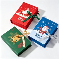 Boîte en papier personnalisée, boîte cadeau de Noël de luxe, boîte d'emballage à fermeture magnétique pour cadeaux de fête, boîte cadeau en carton premium