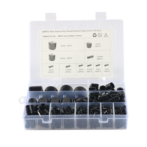 IQHUI Capuchons de protection en vinyle noir pour fils, 300 pièces, 10 tailles, anti-poussière, pour extrémités de câbles métriques - Product Image 5