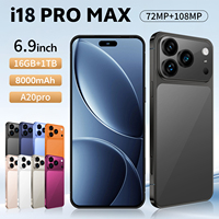 Smartphone 18 Pro Max 5G Global, batterie 8000 mAh, écran OLED HD 7,3 pouces, processeur Octa Core, caméra arrière 108 MP, fréquence de rafraîchissement 120 Hz