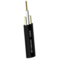 Cable de Fibra Óptica Plano GYFXTBY Monomodo de 12 Hilos para Exteriores, No Metálico, FRP, 2km de Longitud, Cubierta LSZH, Bobina de Madera, Telecomunicaciones