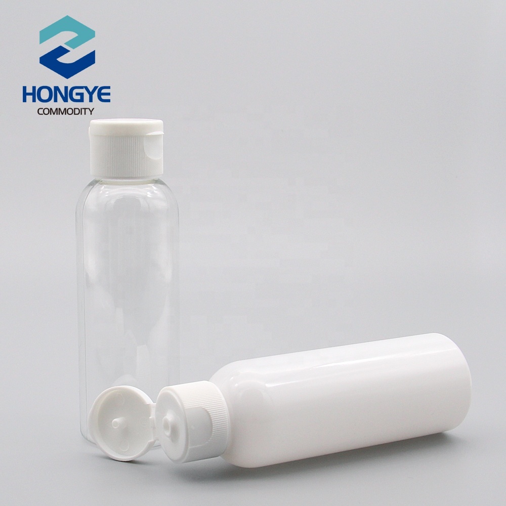 100 ml cosméticos de plástico de pet tapa de embalaje del envase 100 ml botellas de champú con tapa flip top