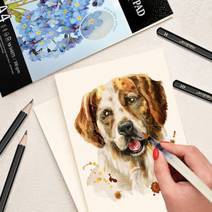 Tampon d'aquarelle 9x12 pouces (300 lb/g), 32 feuilles <span class=keywords><strong>de</strong></span> livre lié à la colle supérieure pour artiste <span class=keywords><strong>Pro</strong></span> et Amateurs | Peinture et <span class=keywords><strong>dessin</strong></span>, humide, Mi - Product Image 3