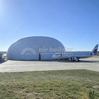 Hangar d'avion gonflable multi-usage, structure sportive, dôme aérien, entrepôt, tente de construction soutenue par des structures