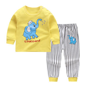Pyjamas pour enfants en coton à manches longues automne 2019 avec boutons - Product Image 6