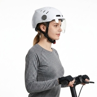 Casque de vélo/trottinette électrique PC EPS durable résistant aux chocs avec lunettes détachables pour le sport et les trajets urbains