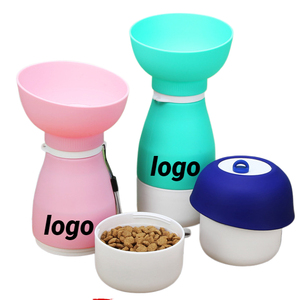 Bouteille d'eau portable 3-en-1 en silicone pour animaux de compagnie, grande capacité, pour promenade, alimentation et boisson, avec récipient alimentaire – Promotion Usine - Product Image 1