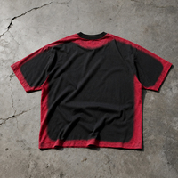 Produsen Kaos T-Shirt Crop Boxy Berkualitas Tinggi dengan Warna-Warna Blok, Sablon Custom, dan Cetak Semprot untuk Pria
