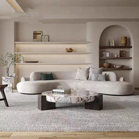 Modernes Halbmond-Sofa für Zuhause, Hotellobby, Büro und Empfang, Wohnzimmer-Mondform-Kreis-Sofa, 6-Sitzer Großes Sofa