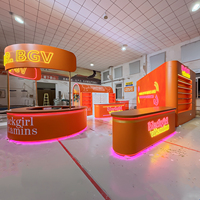 Stand d'exposition professionnel IZEXPO, 30x30 pieds, design moderne, panneau modulaire, stand d'exposition haut de gamme