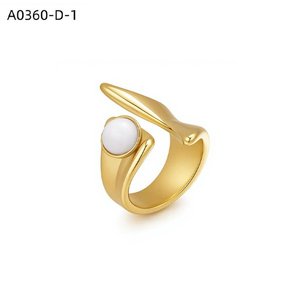 Amy Amy Fashion <b>Ring</b> <b>Gold</b> Plated Natural Stone <b>Cocktail</b> <b>Ring</b> For Women Modern Design Daily Wear Gift Jewelry A0360 - Product Image 2