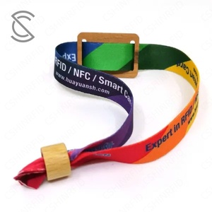Pulsera de Madera RFID de Buena Calidad, Pulsera de Tela con Frecuencia de 13.56MHz, Entrada para Eventos, Chip NFC Personalizado, Tarjeta de Pago, Membresía, Hotel - Product Image 1