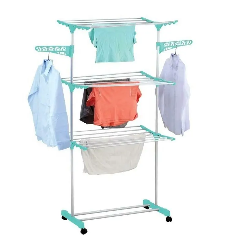 Clothes Hanger 3 TIER CLOTHES AIRER RACK INDOOR OUTDOOR LAUNDRY DRYER FOLDABLE DRY RAIL HANGER