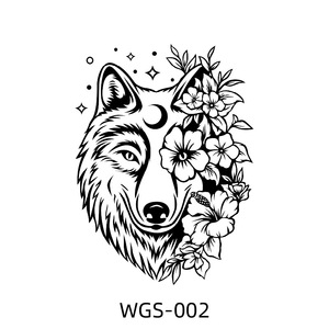 Nouveaux autocollants de <span class=keywords><strong>tatouage</strong></span> à motifs végétaux non aqueux pour hommes et femmes, motifs <span class=keywords><strong>animaux</strong></span> audacieux, grande taille, imprimés par transfert d'eau, personnalisables - Product Image 5