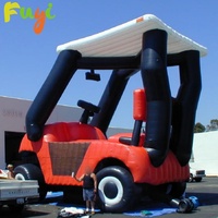 Modèle de chariot de golf gonflable Fuyi, taille personnalisable, imperméable, durable, résistant aux intempéries, pour la publicité extérieure, les événements et la décoration
