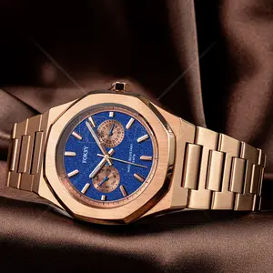 Cronografo di lusso con orologi al quarzo da uomo orologi da polso Casual impermeabili per uomo