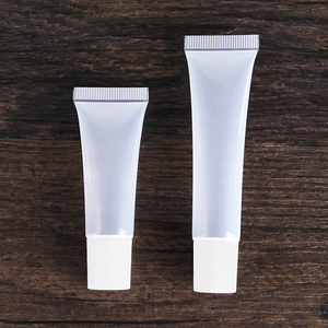 Empty White Transparent <strong>Flexible</strong> <strong>Tube</strong> Portable 10g 15g <strong>Cosmetic</strong> Plastic Squeeze Lip Balm <strong>Tubes</strong> - Product Image 1