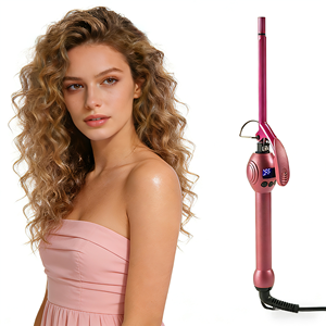 Rizador <span class=keywords><strong>de</strong></span> Pelo con Revestimiento Cerámico Popular con Pantalla LCD, Rizador <span class=keywords><strong>de</strong></span> Pelo <span class=keywords><strong>de</strong></span> 9 mm <span class=keywords><strong>para</strong></span> Rizos Apretados <span class=keywords><strong>para</strong></span> <span class=keywords><strong>Hombres</strong></span> y Mujeres con Cabello Corto - Product Image 1