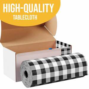 Factory Custom 54 in X 108Ft Waterproof Tablecloth 54" X 300Ft Rectangle <b>Disposable</b> Plastic <b>Table</b> <b>Cloth</b> Roll With Cutter Box - Product Image 4