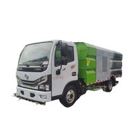 Balayeuse de rue Dongfeng Euro 6 5 m³ 5000 L avec moteur lavage et aspiration, nettoyage en une seule passe, toutes fonctions