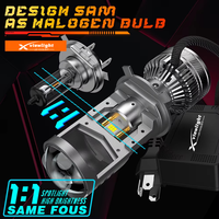 Super Lumineux 220w 60000lm H4 Voiture Led Phare H4 Mini Projecteur Led Phare pour Moto Projecteur Faisceau Phares