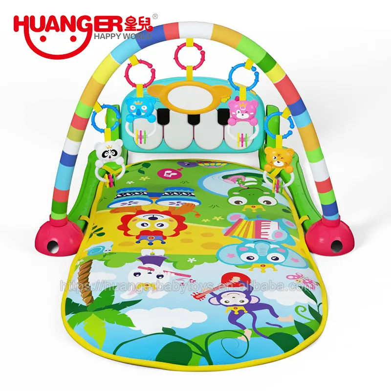 Huanger Baby Producten Muzikaal Licht Baby Spelen Gym Piano Fitness Rek Mat Baby Activiteit Gym