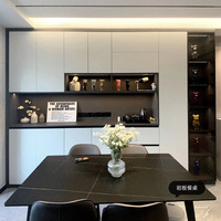 Meuble de rangement de salle à manger au design moderne et luxueux, console en bois personnalisée pour le rangement