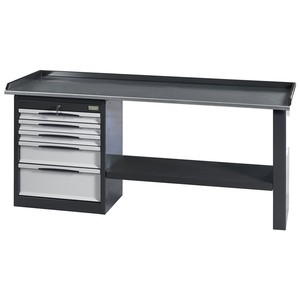 Steel Workbench With <b>Drawers</b> And Shelf 131 B2 Model For <b>Workshop</b> Use - Product Image 1