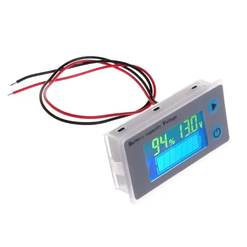 Monitor de capacidade da bateria JS-C33, programável 10-100v, medidor de temperatura da bateria, indicador de porcentagem