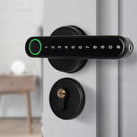 Tuya Smart biométrique empreinte digitale poignée de serrure de porte avant cylindre électrique maison Code d'entrée Cerradura Inteligente App intégration