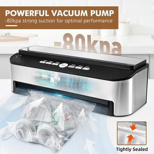 Máquina Selladora al Vacío <span class=keywords><strong>de</strong></span> Alimentos OEM con Bolsas, Cortador Integrado, Modo Húmedo, Manguera <span class=keywords><strong>de</strong></span> Succión <span class=keywords><strong>de</strong></span> Aire, Selladores Automáticos <span class=keywords><strong>de</strong></span> Alimentos Sous Vide - Product Image 2