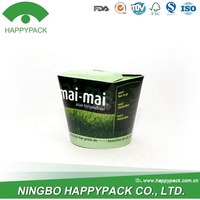 HAPPYPACK Kotak Mie Kertas Kraft Sekali Pakai untuk Dibawa Pulang, Wadah Makanan 16/26/32oz