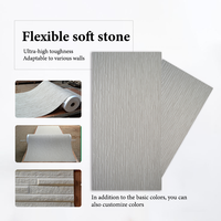 Panneau mural flexible en placage de bambou et pierre, texture naturelle, design moderne pour usage intérieur/extérieur, y compris pour les plans de toilette