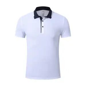 Promoção de vendas Camiseta de algodão para homens, camiseta polo de algodão lavada com logotipo personalizado, cor sólida, lisa, em branco, bordado, piquê, poliéster