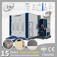 Cabine de peinture à retour sur investissement rapide : 31 kW, faible consommation d'énergie, lampes infrarouges 24 kW, vente pour atelier de carrosserie professionnel