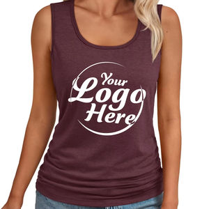 Vente en gros 2025 débardeurs tricotés pour femmes sans manches carré col rond froncé t-shirts pour le printemps été - Product Image 1